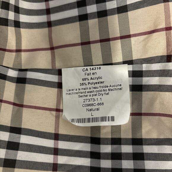 Click Collection Trench Coat Large Beige Pocket Missing Belt Collar Lapel Notch - Picture 9 of 11